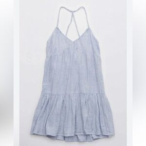 Aerie Striped Babydoll Mini Dress